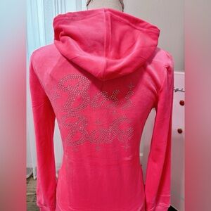 Paris Hilton Sparkle Boss Babe Candy Kiss Hoodie xs